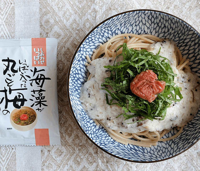 梅ととろろの和風だしパスタ