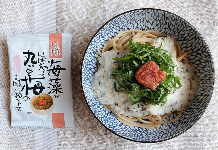 梅ととろろの和風だしパスタのアイキャッチ