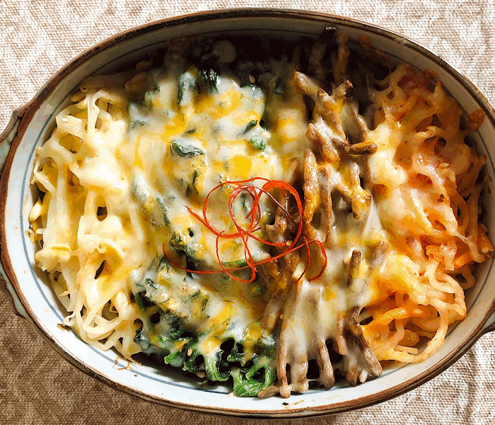 焼き海苔スープで作る海苔ビビンバ