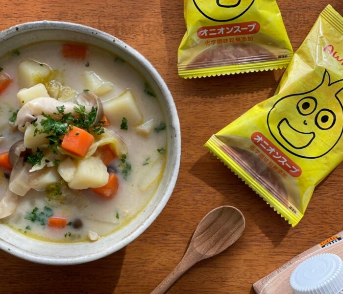 目分量で作る春っぽいAWATAMAミルクスープ