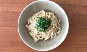 ほどよい軽さの和風きのこクリームパスタのタイトル画像