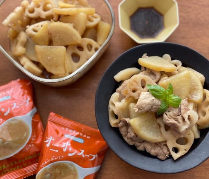 洋風のスープで和食を作る？！味がしみた豚バラ大根丼