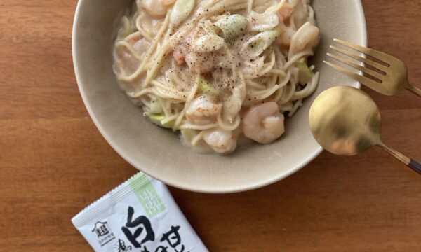 白ねぎのだしクリームパスタのタイトル画像