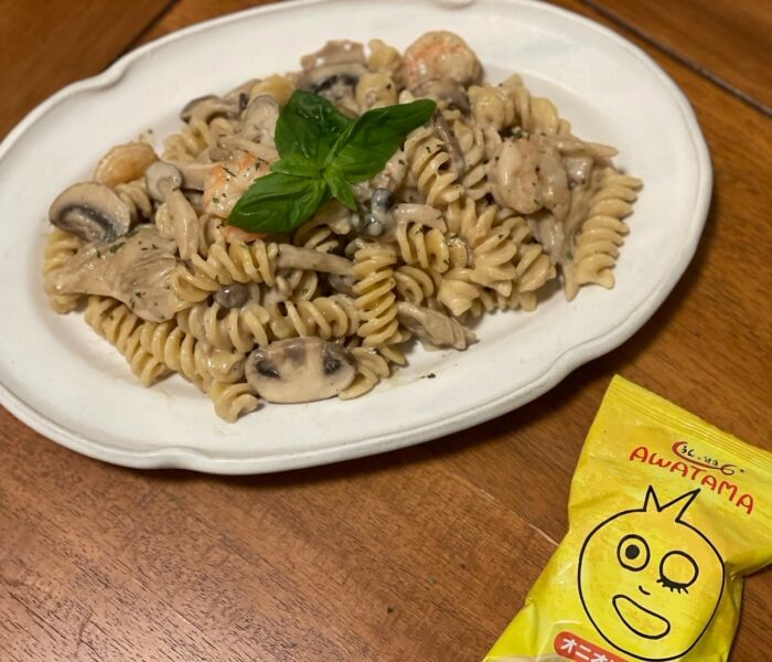 AWATAMAオニオンスープベースクリームパスタ