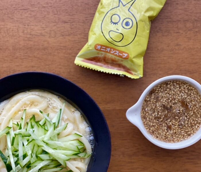 釜玉うどんにもAWATAMAオニオンスープ