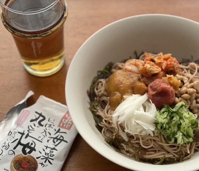 梅のお吸い物×そうめん