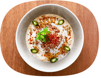オニオンスープで坦々風素麺