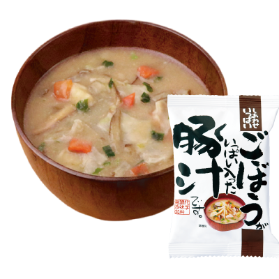 ごぼうがいっぱい入った豚汁