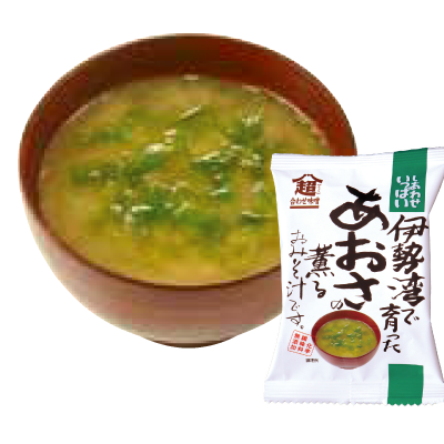 伊勢湾で育ったあおさの薫るおみそ汁