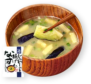 じゅわ~っと揚げたなすのおみそ汁