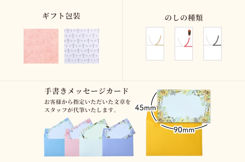 のしや包装が選べます