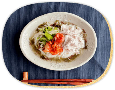 韓国風梅豚しゃぶしゃぶ素麺