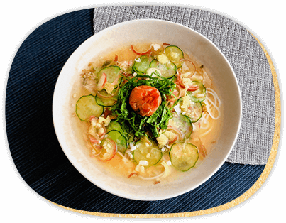 梅の冷や汁素麺